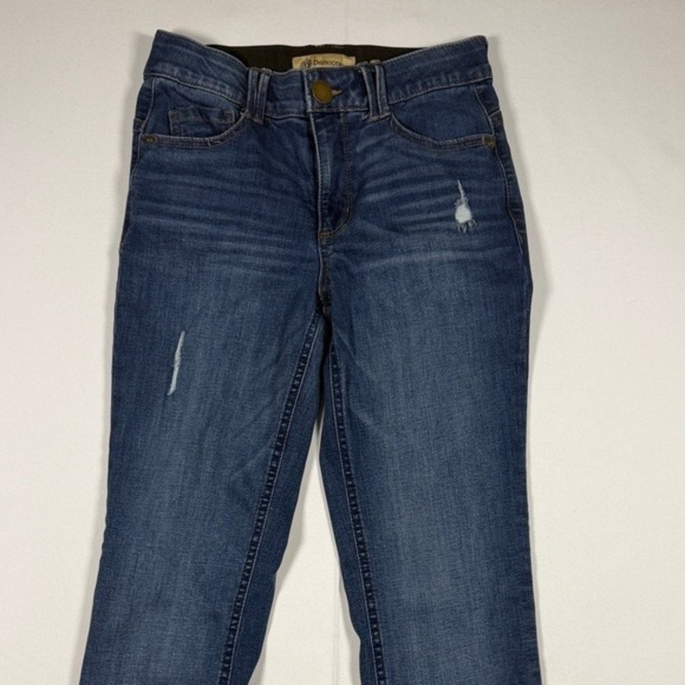 Democracy Ab Technology Bootcut Jeans Medium Wash Distressed Size 2 B2479KECCXX - Picture 3 of 10